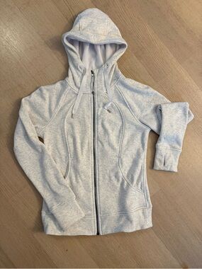 lululemon athletica Light Gray Full-Zip Hoodie